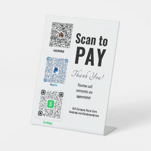 Signe De Table Créer Venmo Custom Business Pay