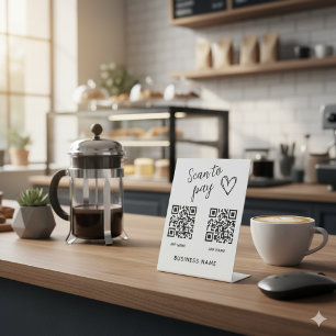 Signe De Table Créer Votre Propre Analyse Pour Payer Le Code QR N