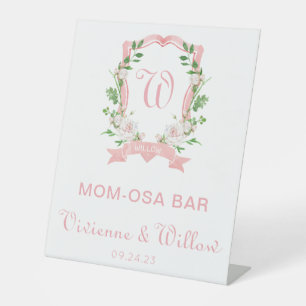 Signe De Table Crest Floral Douche de bienvenue