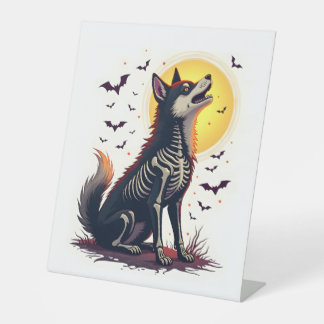 Signe De Table Cri Skeleton Shiba