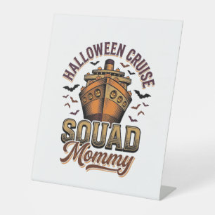 Signe De Table Croisière Halloween Maman Vintage Équipe Bateau De