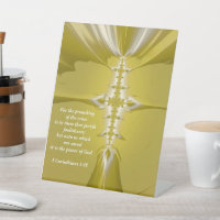 Croix d'or art fractal avec verse biblique