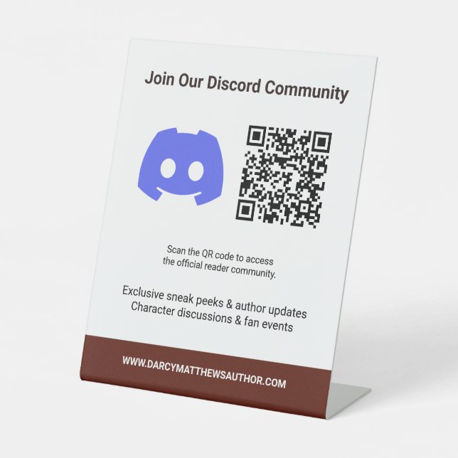 Signe De Table Custom Author Promotional Fan Reader Community (Recto)