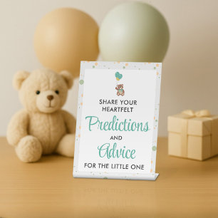 Signe De Table Cute Bear Cub Baby shower Prédiction et conseil