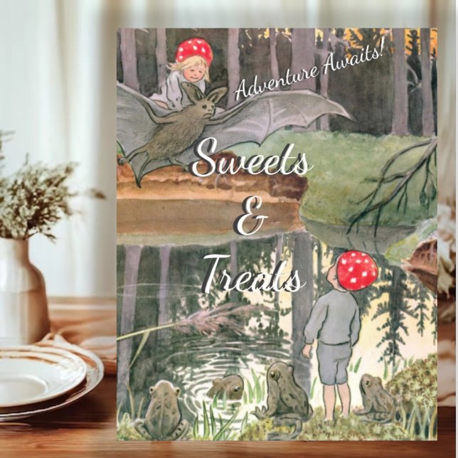 Signe De Table Cute champignons Bois Baby shower Sucres (Créateur téléchargé)