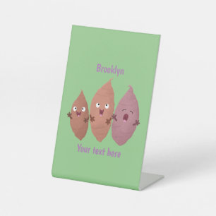 Signe De Table Cute chantant des patates douces caricaturales lég