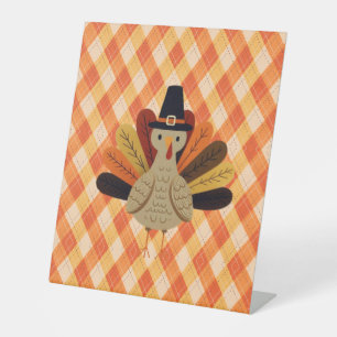 Signe De Table Cute, classique/vintage Thanksgiving Turquie