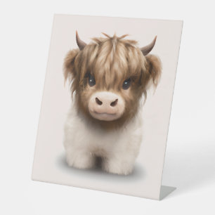 Signe De Table Cute Highlands Scottish Cow