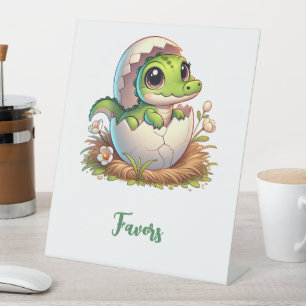 Signe De Table Cute Kawaii Baby Alligator Faveurs d'éclosion