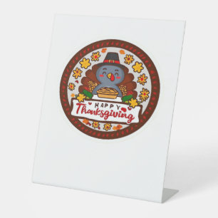 Signe De Table Cute Kawaii Turquie - Bon thanksgiving classique T