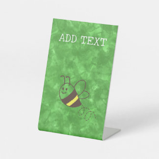 Signe De Table Cute Little Bee Flying Watercolor Baby shower