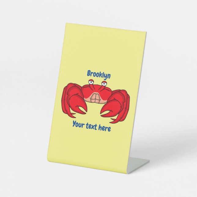 Signe De Table Cute red crab cartoon (Recto)