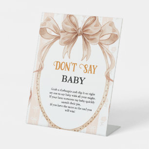 Signe De Table Cutie tarte arc-en-ciel ne pas dire le baby shower