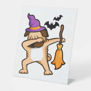 Signe De Table Dabbing Halloween Carlin chien