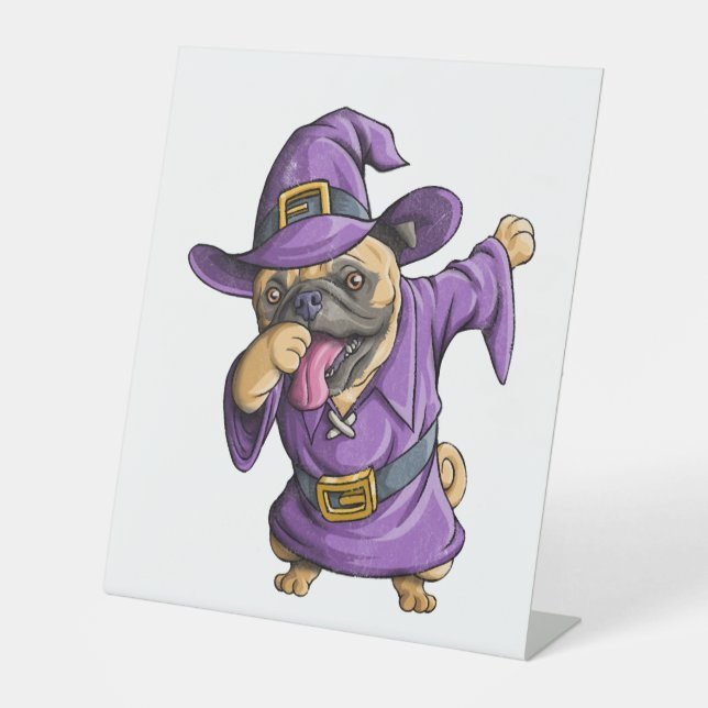 Signe De Table Dabbing sorcier Carlin mignon Carlins Halloween Da (Recto)