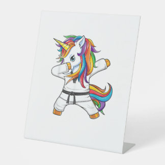 Signe De Table Dabbing Unicorn Karate Taekwondo Enfants Filles Ma