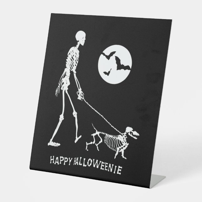 Signe De Table Dachshund Halloween (Recto)