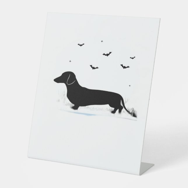Signe De Table Dachshund Halloween Costume Mon Dachshund est Mon  (Recto)