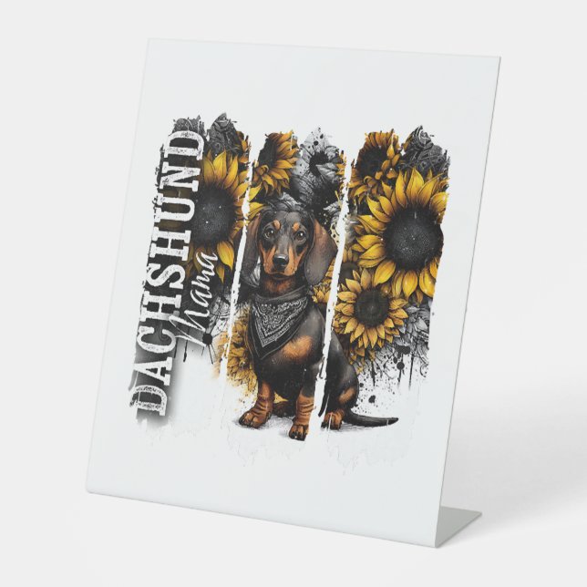 Signe De Table Dachshund Mama  (Recto)