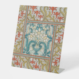 Signe De Table Daffodique chintz papier peint à fleurs Art nouvea