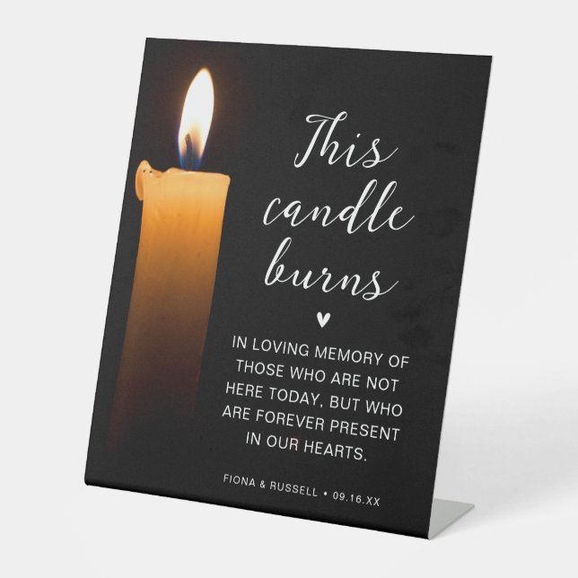 Signe De Table Dans le Mariage de mémoire aimer personnalisé (Recto)