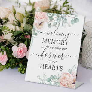 Signe De Table Dans Love Mémoire Blush rose Floral