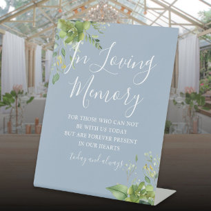 Signe De Table Dans Love Mémoire Verdure Dusty Blue Mariage