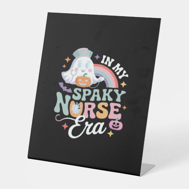 Signe De Table Dans Mon Époque Éffrayante Infirmière Halloween Tr (Recto)