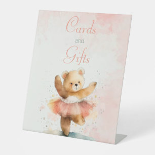 Signe De Table Danse de l'ours petit ballerine couleur rose
