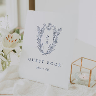 Signe De Table DAPHNE Bleu Bleu Simple Mariage Signet du livre d'