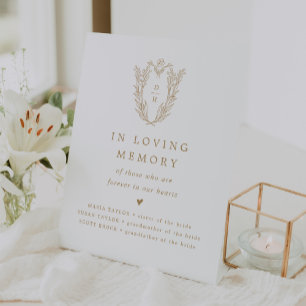 Signe De Table DAPHNE Chic Gold in Love Mémoire Mariage Memorial