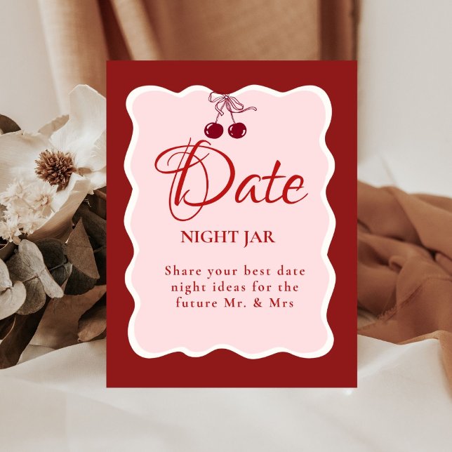 Signe De Table Date Night valentine Bridal Shower wedding Sign (Créateur téléchargé)
