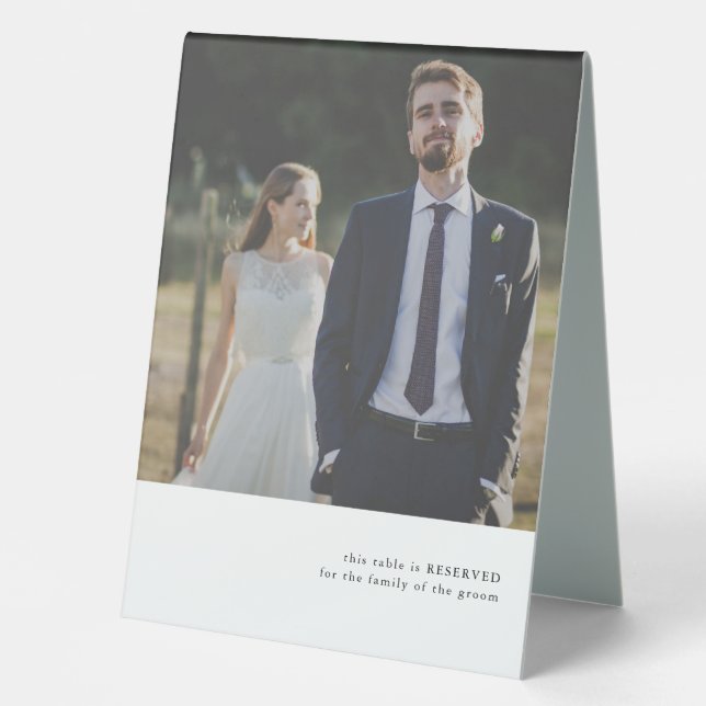 Signe de table de thème photo simple (Recto)