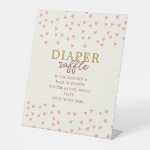 Signe De Table Déchets Raffle Petit Ami Fille Coeurs roses