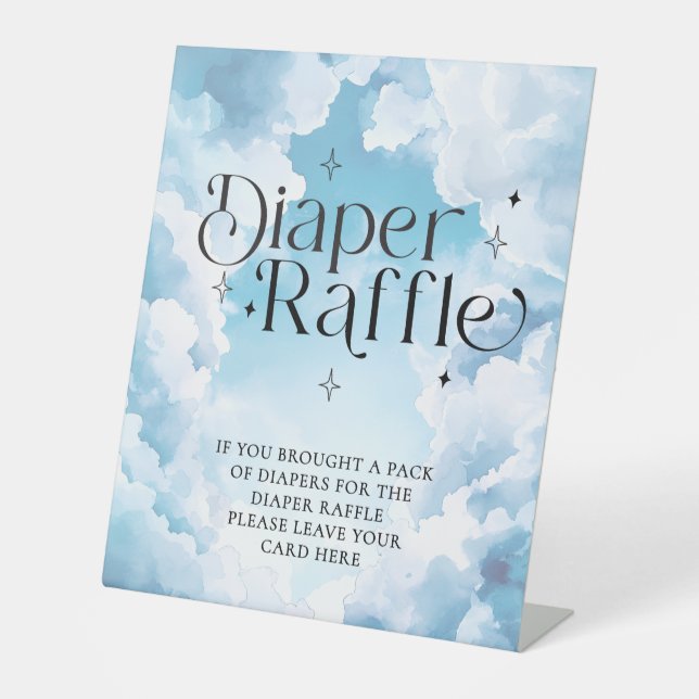 Signe De Table Déchets RaffleCiel envoyé Baby shower (Recto)