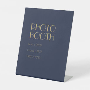 Signe De Table Déco type or Booth photo Mariage Dark Navy