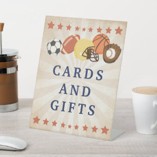 Signe De Table Décor Baby shower Star Sports