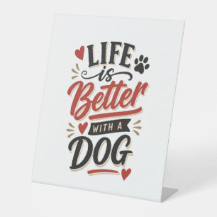 Signe De Table Décoration murale pour amoureux de chiens - La vie