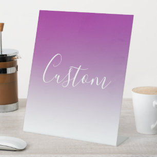 Signe De Table Dégradé ombré violet minimaliste moderne simple