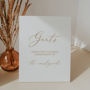 Signe De Table Délicat Gold Calligraphie Mariage Gents Salle de b