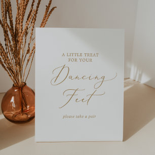 Signe De Table Délicat Gold Calligraphie Pied Mariage Dancing