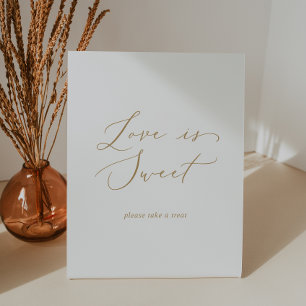 Signe De Table Delicate Gold Calligraphie L'amour est Mariage dou