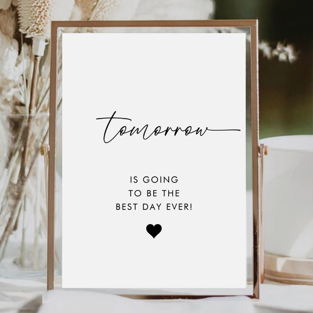 Signe De Table Demain moderne va être le meilleur jour (Créateur téléchargé)