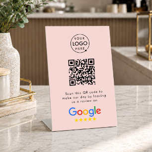 Signe De Table Demande d'avis Google Code QR Logo Entreprise Ro