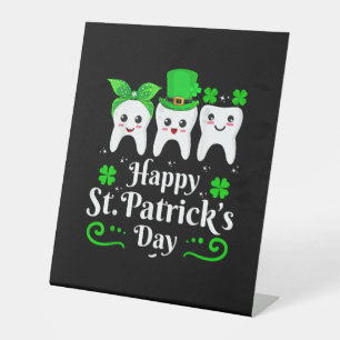 Signe De Table Dentist Happy Jour de la Saint Patrick Dental Assi