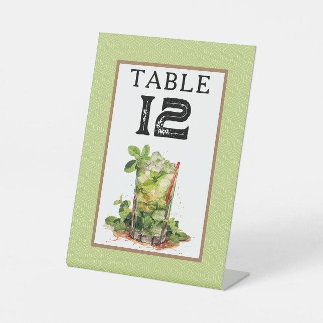 Signe De Table Derby Mint Julep Table Number (Recto)