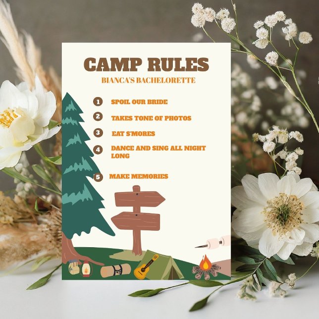 Signe De Table Dernier Sentier Avant Le Camp Veil Régit Bachelore (Créateur téléchargé)