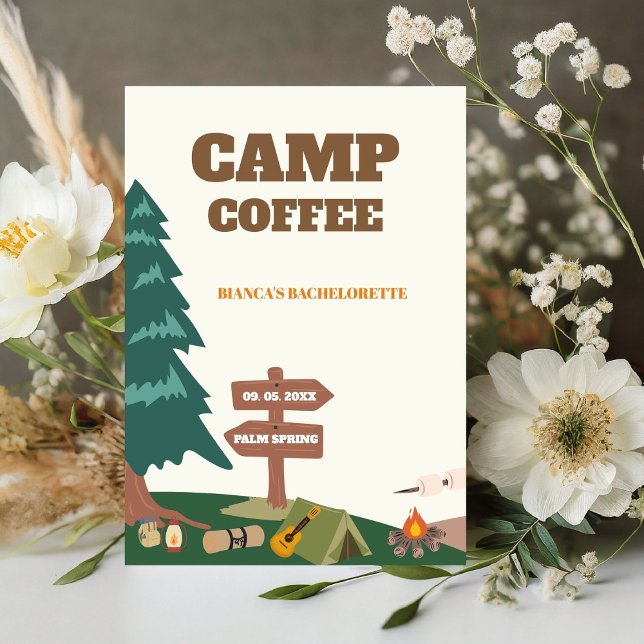 Signe De Table Dernier Sentier Avant Le Veil Camp Coffee (Créateur téléchargé)