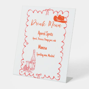 Signe De Table Dernier Toast On the Coast Drink Menu bachelorette