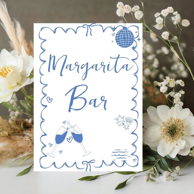 Signe De Table Dernier Toast On the Coast margarita bar bachelore (Créateur téléchargé)